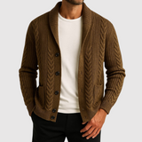 Šimon - Kardigan s rybí pleteninou a obráceným designem