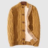 Šimon – Pletený kardigan s knoflíky a podšívkou" can be rewritten as:

"Šimon – Pletený kardigan s knoflíky a podšívkou