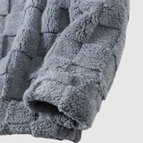 Nina – Šedá kostkovaná mikina z měkkého materiálu