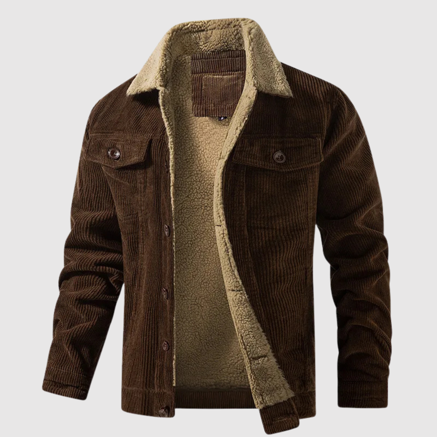 Marek – Teplá sametová bunda s teddy podšívkou a retro detaily