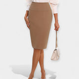 Vysokopásová midi sukně