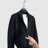 Šimon - Kardigan s rybí pleteninou a obráceným designem