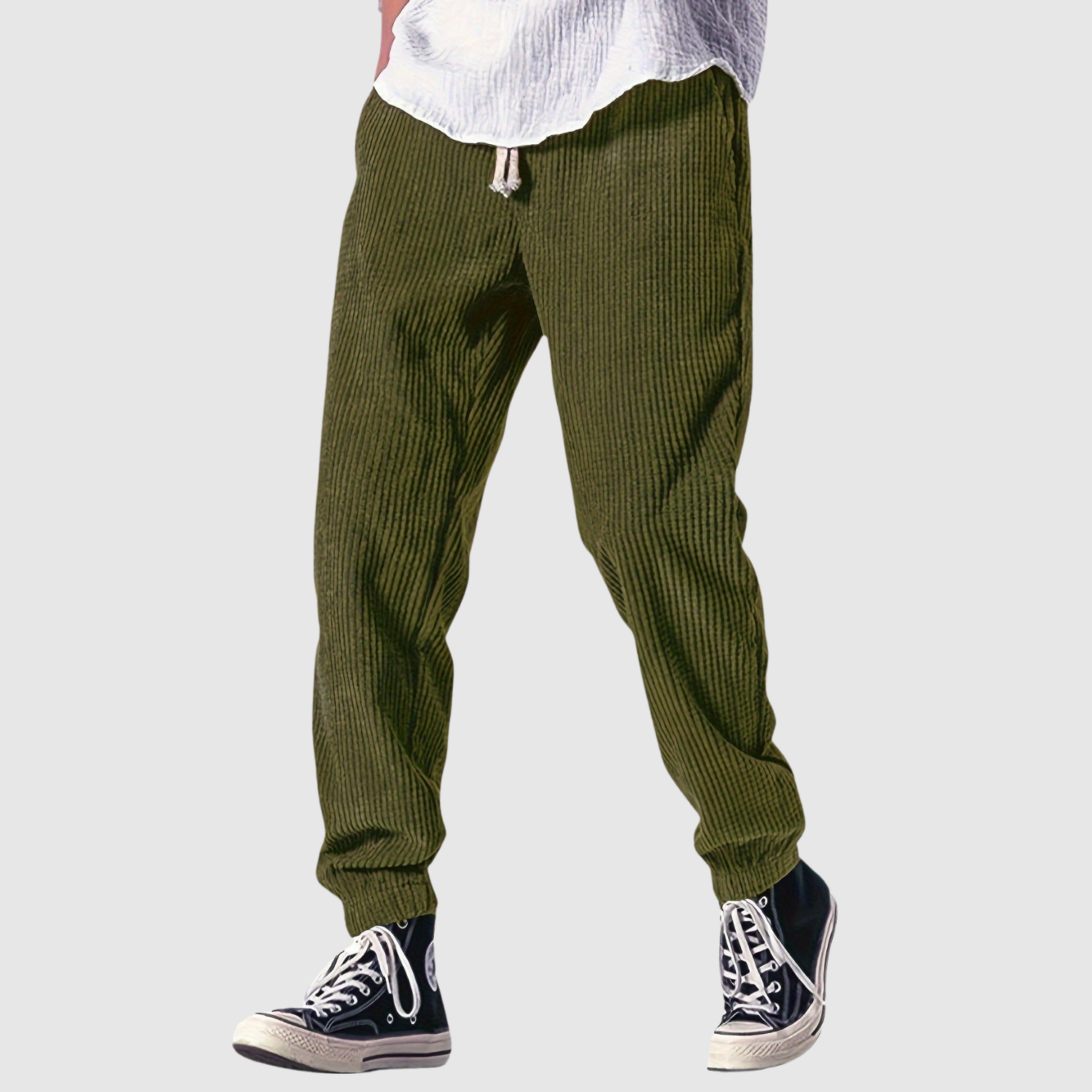 Leo – Pohodlné kalhoty s páskem v pase