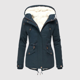 Jelena – Zimní park s kapucí a fleecovou podšívkou