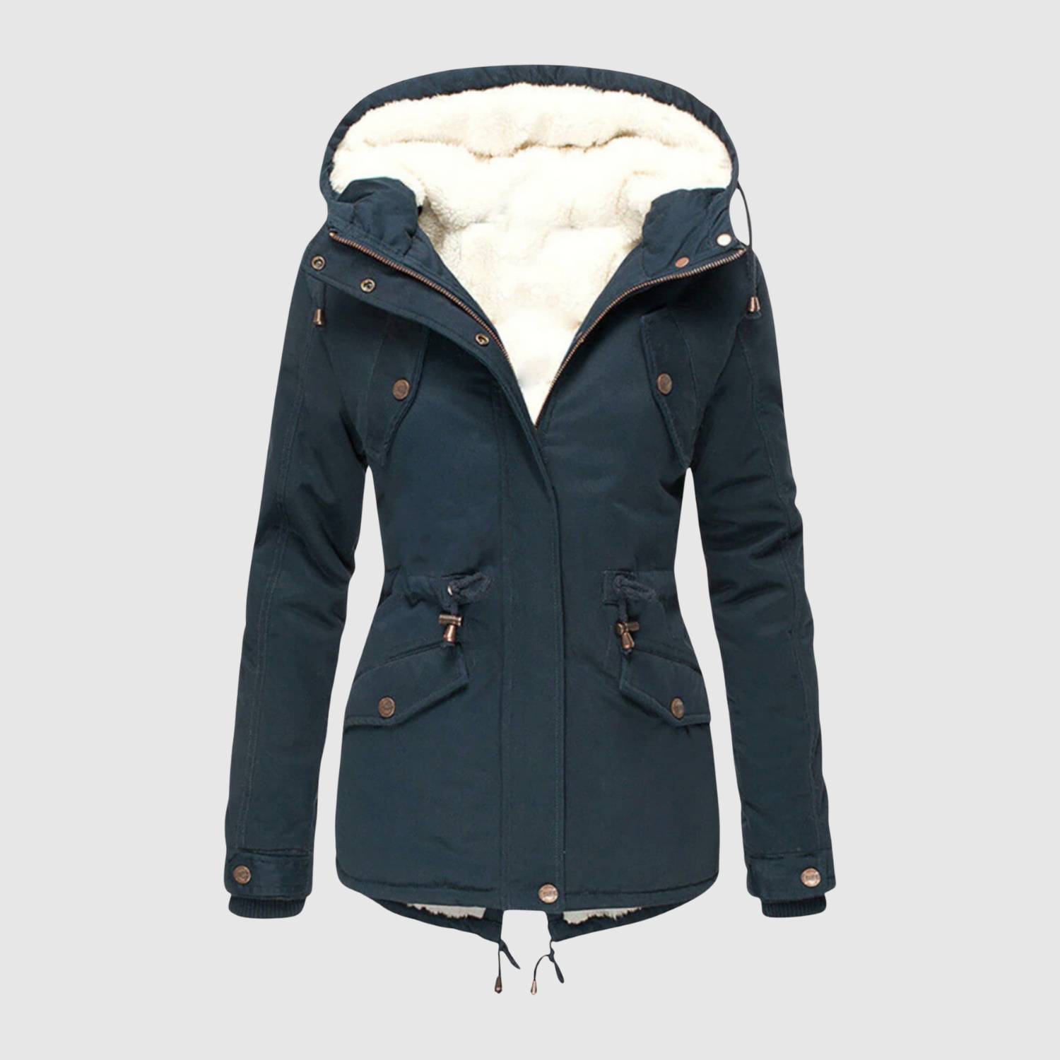 Jelena – Zimní park s kapucí a fleecovou podšívkou