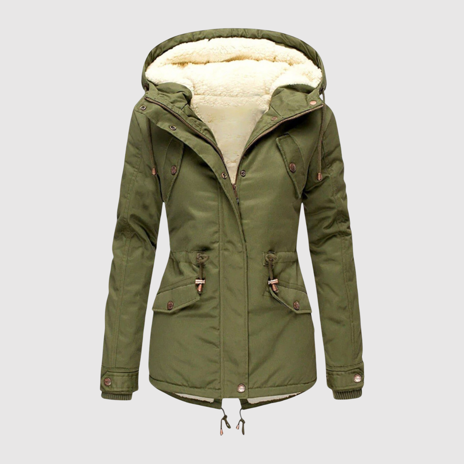 Jelena – Zimní park s kapucí a fleecovou podšívkou