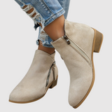 Teodora - Dámské kotníkové boty se zipem