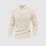 Daniel – Pánský pletený svetr s knoflíky a vysokým límcem" can be rewritten as:

"Daniel – Pánský svetr s pleteným vzorem, knoflíky a vysokým límcem