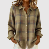 Nora – Retro svetr s kontrastními čtvercovými vzory