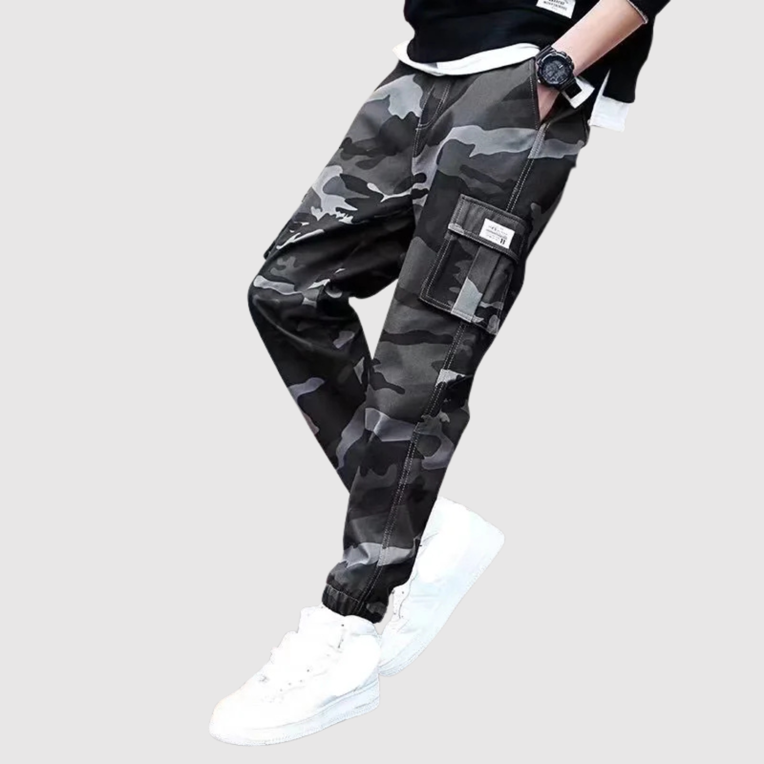 Leo – Pánské cargo kalhoty s bohatým množstvím kapes