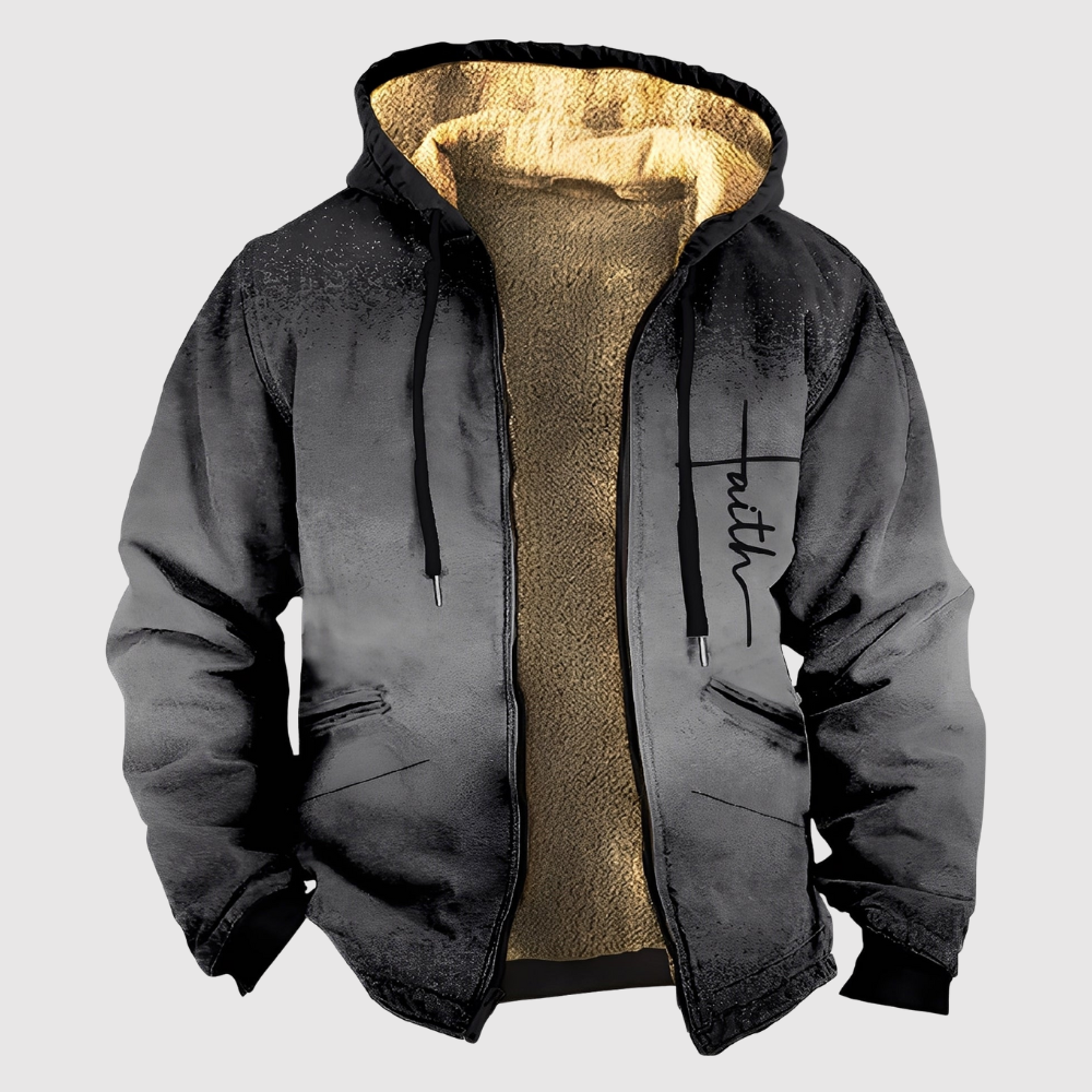 Šimon – Pánská barevná sametová mikina s kapucí