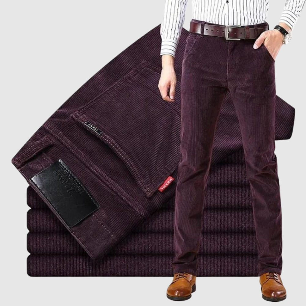 Leo – Klasické zimní manšestrové kalhoty