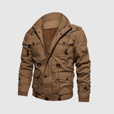 Marek – Zimní bunda s vlněnou podšívkou a koženými akcenty