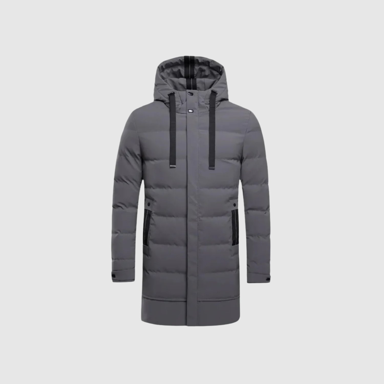 Marek – Dlouhá zimní bunda s kapucí" can be rewritten as "Marek – Dlouhá zimní bunda s kapucí pro chladné dny.