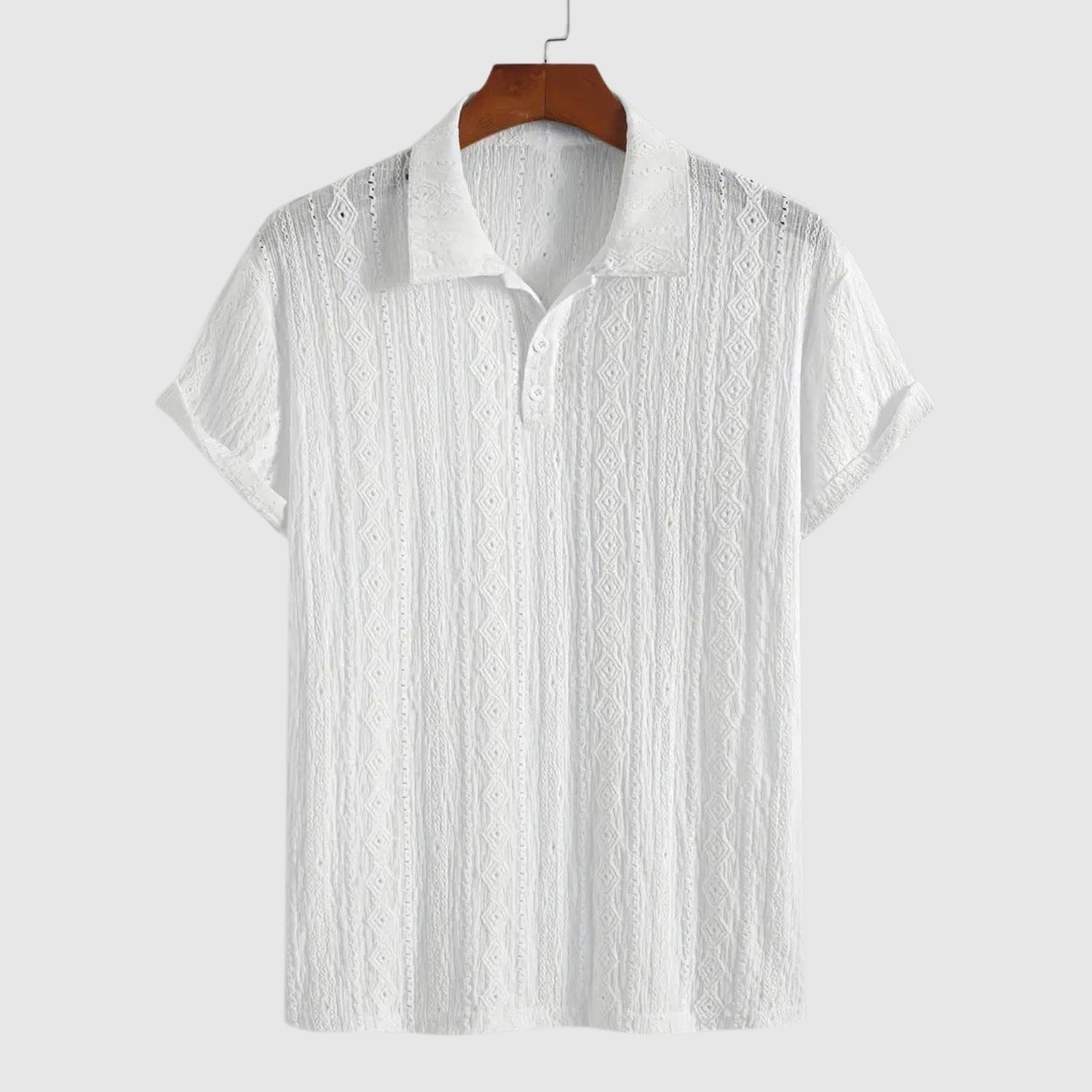 Adrian – Měkké pletené polo s texturovaným vzorem