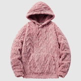 Nina – Měkká Teddy Mikina s Kabelovým Vzorem