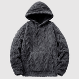 Nina – Měkká Teddy Mikina s Kabelovým Vzorem