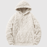 Nina – Měkká Teddy Mikina s Kabelovým Vzorem