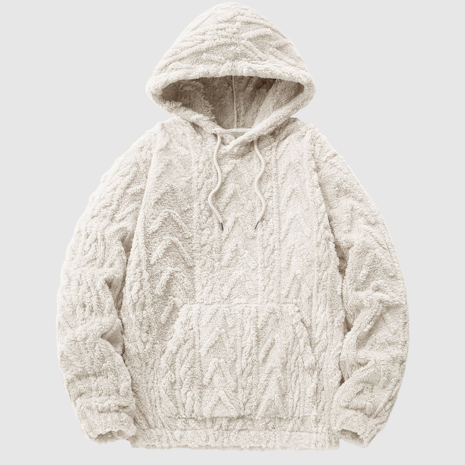 Nina – Měkká Teddy Mikina s Kabelovým Vzorem