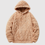 Nina – Měkká Teddy Mikina s Kabelovým Vzorem