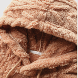 Nina – Měkká Teddy Mikina s Kabelovým Vzorem