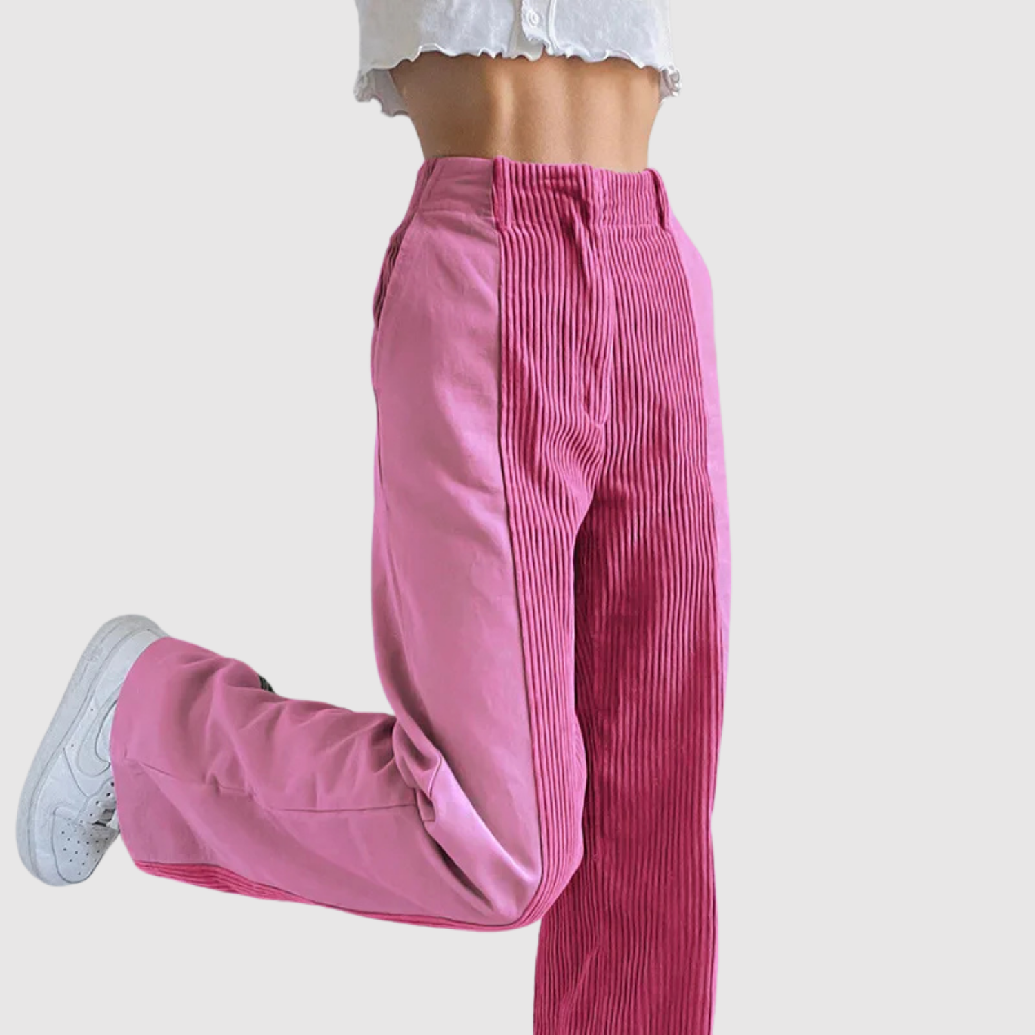 Mira – Pohodlné velurové kalhoty s volným střihem