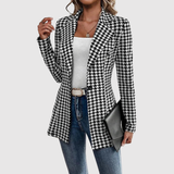 Silvie – Klasický blazer s kostkovaným designem