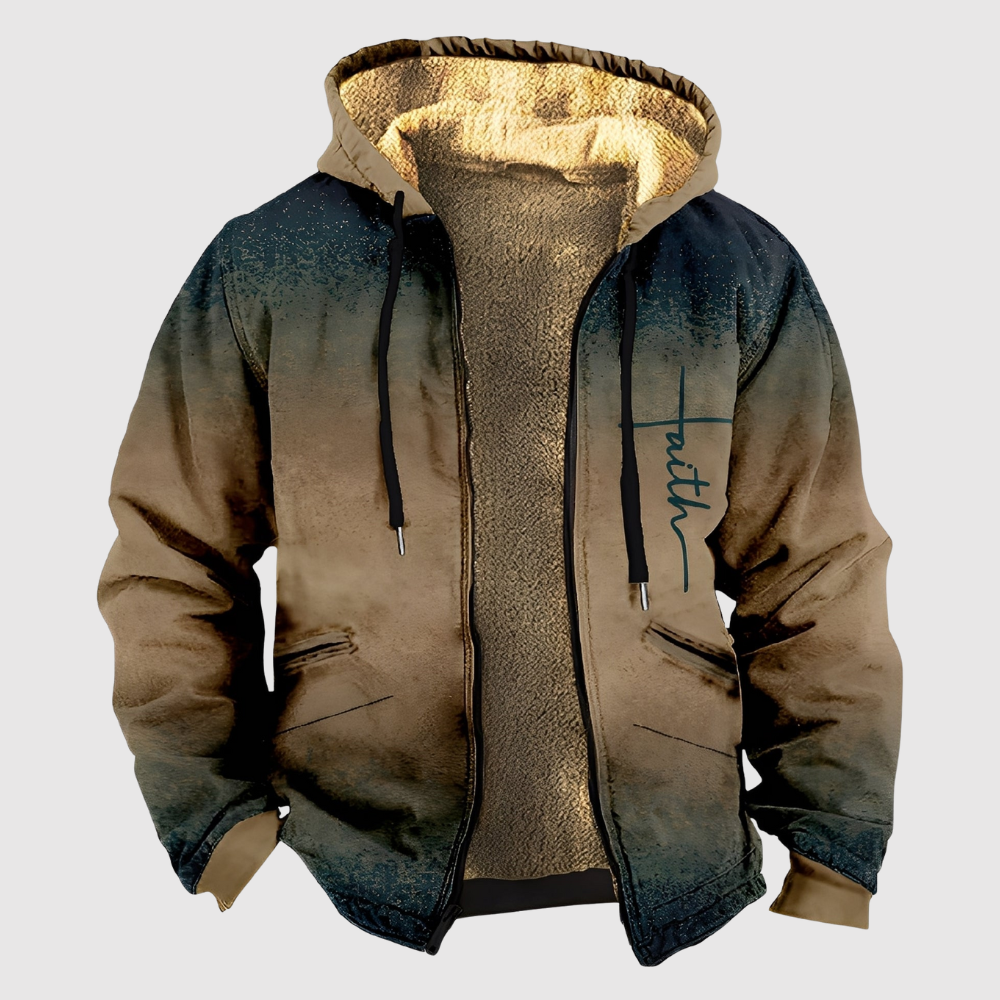 Šimon – Pánská barevná sametová mikina s kapucí