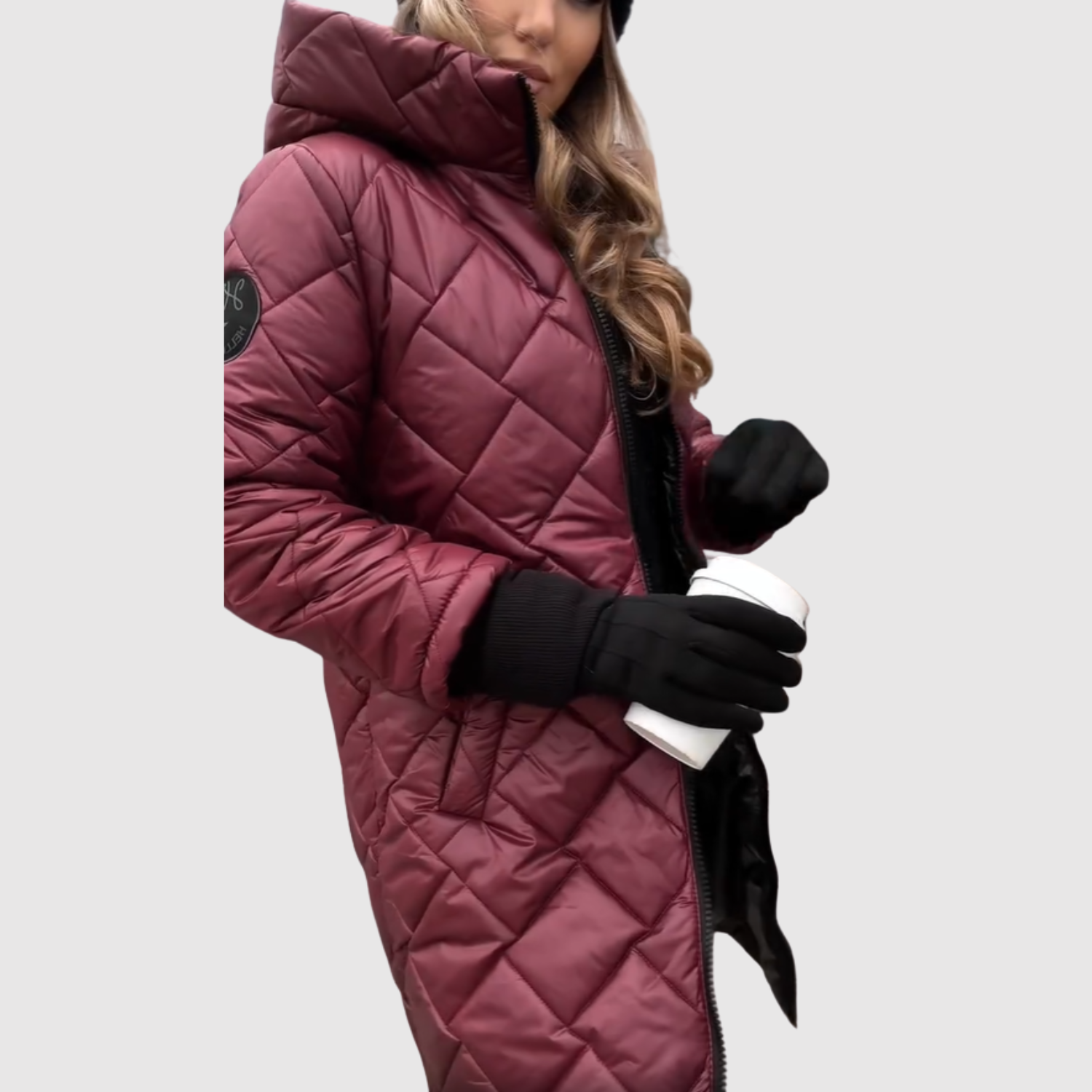 Jelena - Elegantní zimní péřový kabát