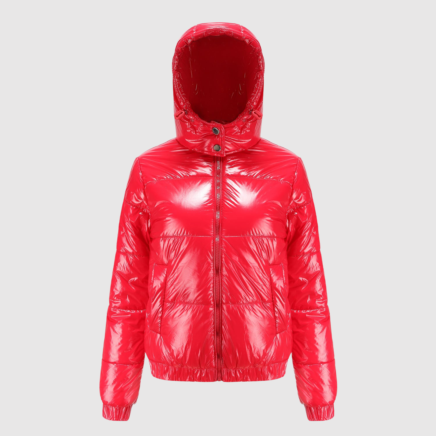 Jelena - Lesklá zimní bunda s péřovou výplní