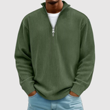 Daniel - Svetřík s zipem a semišovým vzhledem