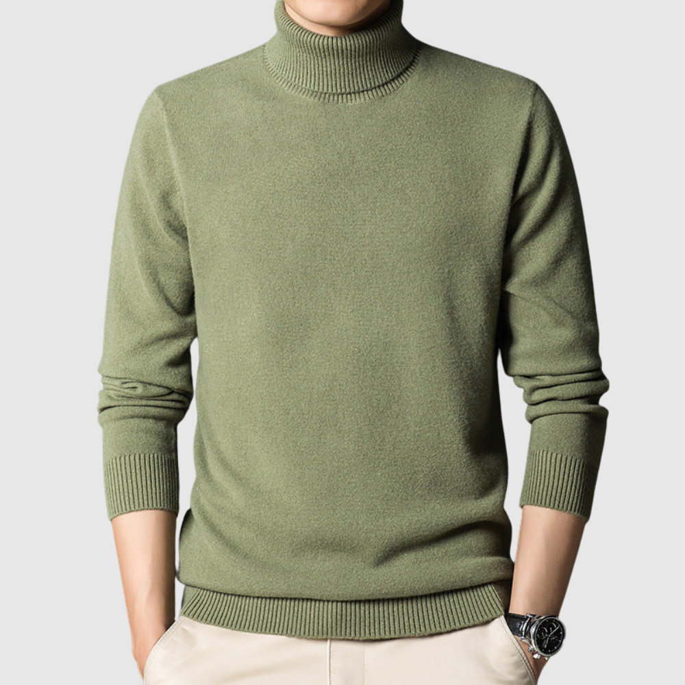 Daniel - Stylový pánský svetr s vysokým límcem