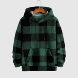 Daniel – Károvaná teddy fleece mikina