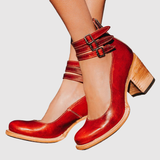 Teodora - Retro boty s dvojitým páskem