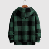 Daniel – Károvaná teddy fleece mikina