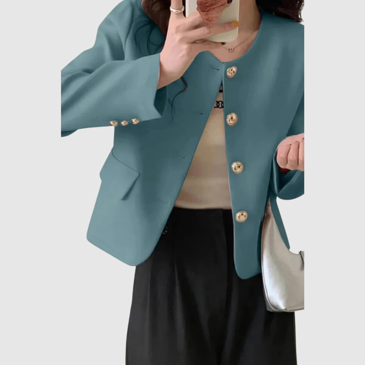 Silvie – Krátký blazer s elegantním minimalistickým stylem