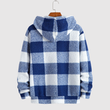 Daniel – Károvaná teddy fleece mikina