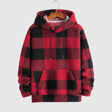 Daniel – Károvaná teddy fleece mikina