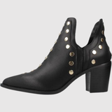 Teodora - Boty s hroty a pevným blokovým podpatkem