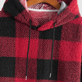 Daniel – Károvaná teddy fleece mikina