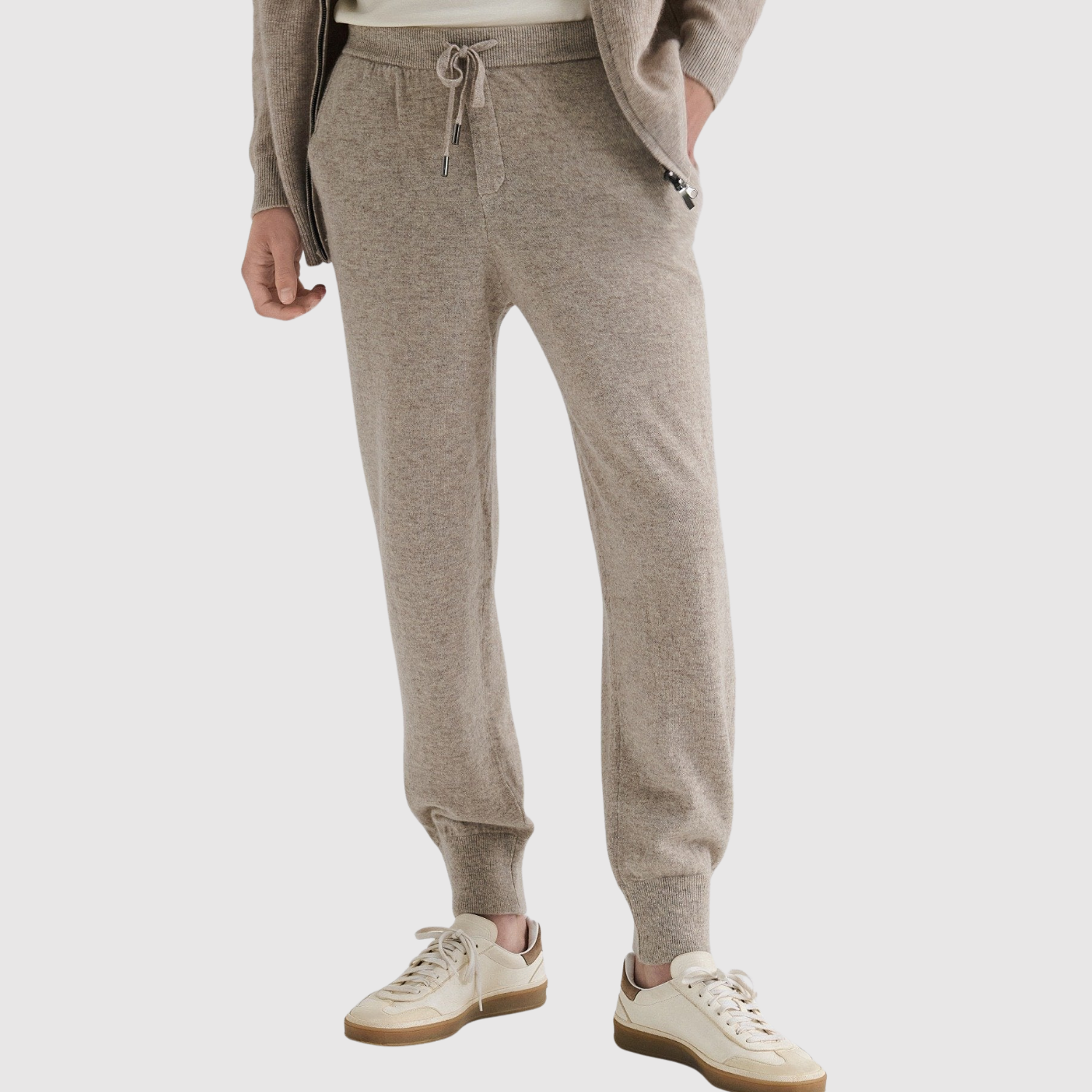 Denis – Béžové základní sportovní kalhoty