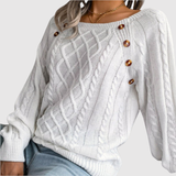 Nora – Svetr s Dekorativními Knoflíky