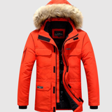 Marek – Zimní parka s koženým límcem a tepelnou izolací