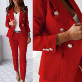 Maria | Elegantní dámský oblek s dvojitým zapínáním a těsným střihem