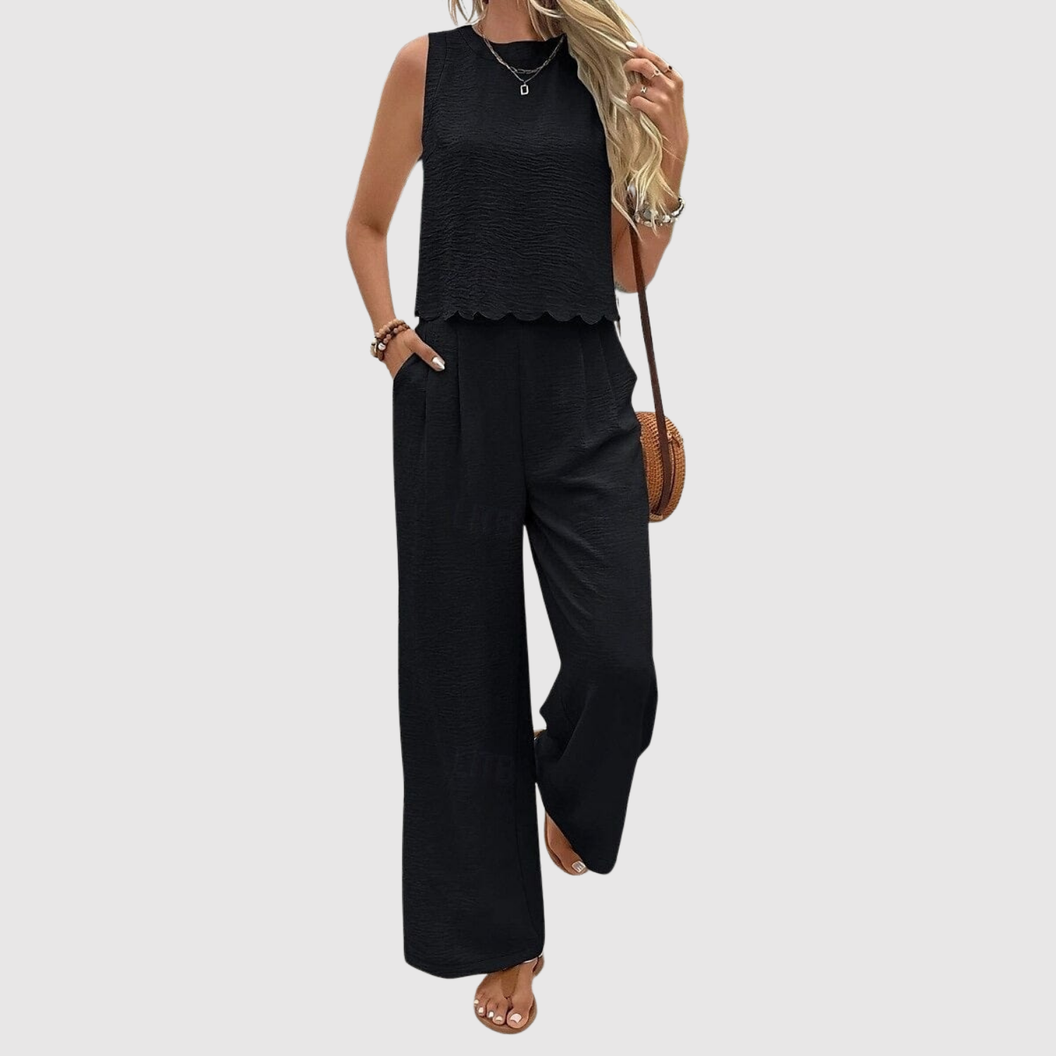 Natálie – Stylová souprava s volnými kalhotami