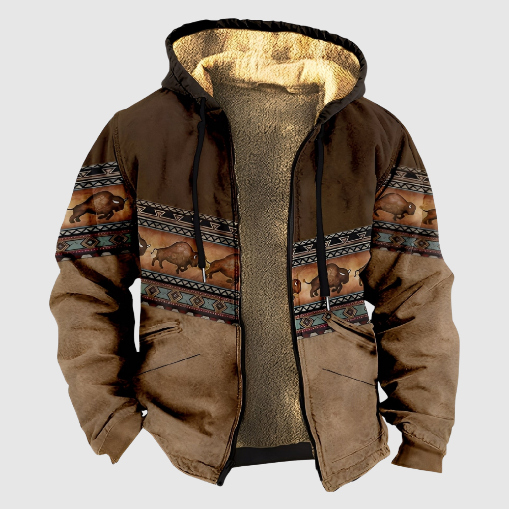 Šimon – Pánská barevná sametová mikina s kapucí