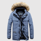 Marek – Zimní parka s koženým límcem a tepelnou izolací