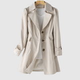 Jelena - Elegantní dámský trenčkot s knoflíky