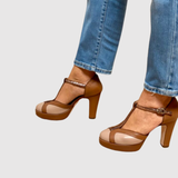 Teodora - Retro Inspirované T-Páskové Podpatky