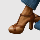 Teodora - Retro Inspirované T-Páskové Podpatky